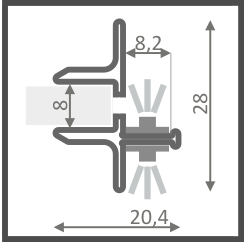 LED Profiel Glas Line II